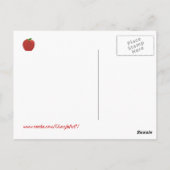Rotes Apfelbild, Postkarten für Lehrer (Rückseite)