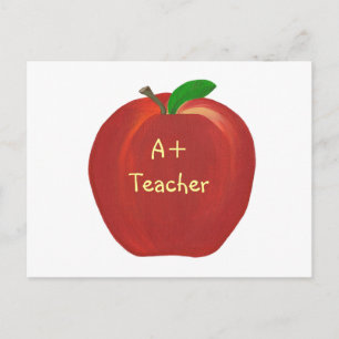 Rotes Apfelbild, Postkarten für Lehrer
