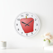 Rotes Apfelfrucht Große Wanduhr (Zuhause)