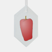 Rotes Apfelfrucht Ornament Aus Glas (Vorderseite Rechts)