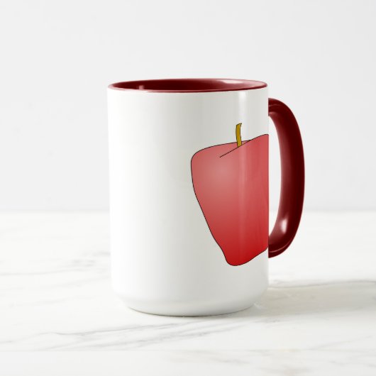 Rotes Apfelfrucht Tasse (VorderseiteRechts)