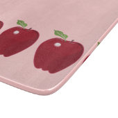 Rotes Apfelglas Schneidebrett (Ecke)
