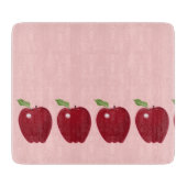 Rotes Apfelglas Schneidebrett (Vorderseite)