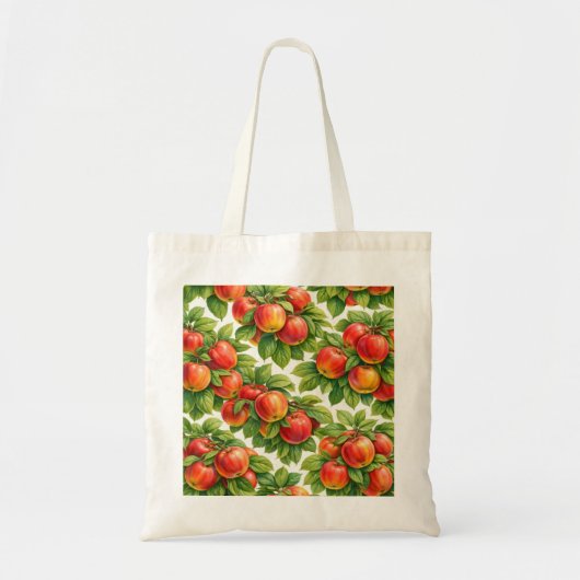 Rotes Apfelmuster Tragetasche (Vorne)
