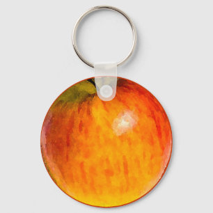 Rotes Apple-Aquarell - Schlüsselkette Schlüsselanhänger