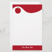 Rotes Apple-Briefpapier Briefpapier (Vorne/Hinten)
