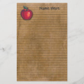 Rotes Apple Brown Briefpapier (Vorderseite)
