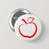 Rotes Apple Button (Vorne & Hinten)