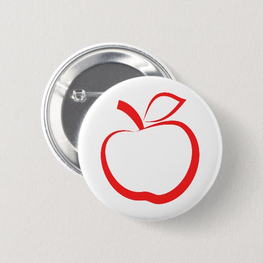Rotes Apple Button (Vorne & Hinten)
