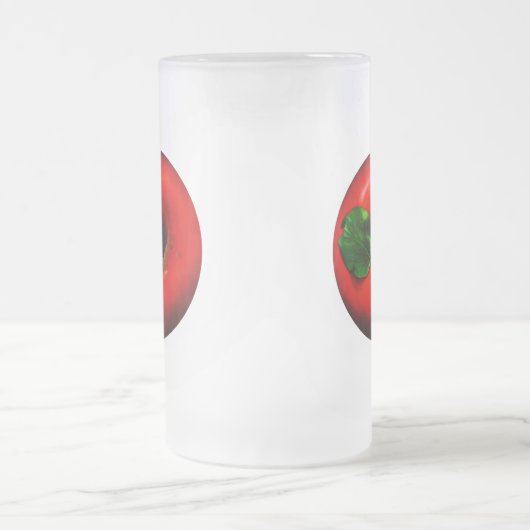 Rotes Apple entwerfen Mattglas Bierglas (Mittel)