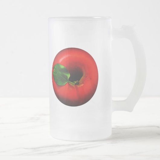 Rotes Apple entwerfen Mattglas Bierglas (Rechts)