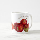 Rotes Apple ernten addieren Namen Kaffeetasse (VorderseiteRechts)