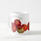Rotes Apple ernten addieren Namen Kaffeetasse (Vorderseite Links)