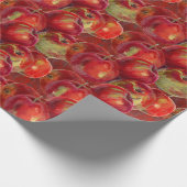 Rotes Apple ernten Geschenkpapier (Ecke)