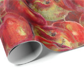 Rotes Apple ernten Geschenkpapier (Rolleneckpunkt)