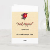 Rotes Apple Karte (Rückseite)
