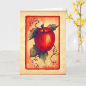 Rotes Apple Karte (Gelbe Blume)