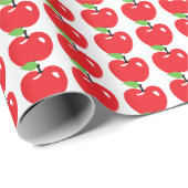 Rotes Apple kopieren Geschenkpapier (Rolleneckpunkt)