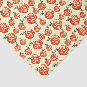 Rotes Apple kritzeln Muster Seidenpapier (Ausschnitt)