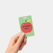 Rotes Apple-Lehrer-Gewohnheits-Klassenzimmer Ausweis (Handheld)