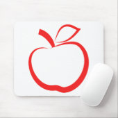 Rotes Apple Mousepad (Mit Mouse)