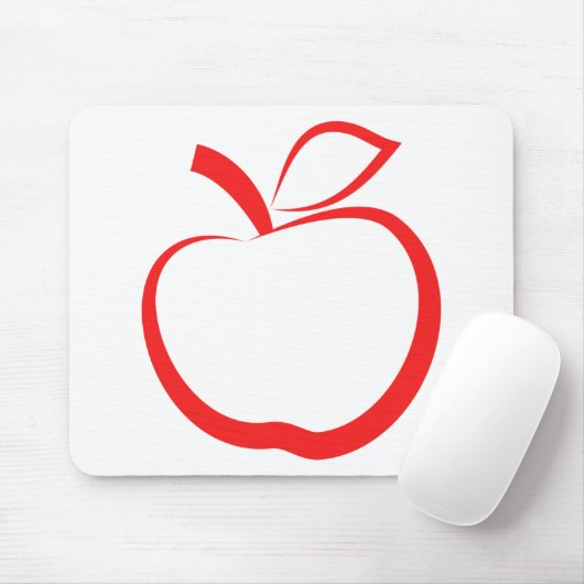 Rotes Apple Mousepad (Mit Mouse)