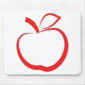 Rotes Apple Mousepad (Vorne)