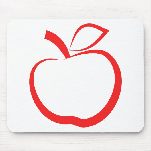 Rotes Apple Mousepad (Vorne)