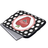 Rotes Apple u. Tupfen-Laptop-Hülse Laptopschutzhülle (Vorne Knopf)