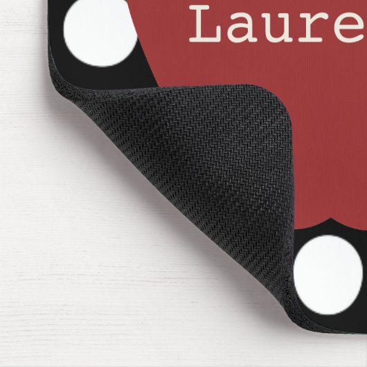 Rotes Apple u. Tupfen-Lehrer Mousepad (Ecke)