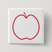 Rotes Apple umreißen Button (Vorderseite)