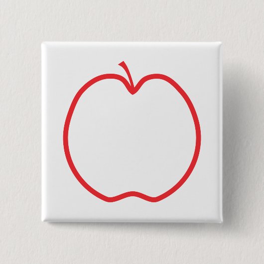 Rotes Apple umreißen Button (Vorderseite)