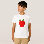 Rotes Apple und Honig-Biene T-Shirt (Vorne ganz)