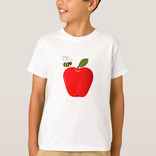 Rotes Apple und Honig-Biene T-Shirt (Vorderseite)