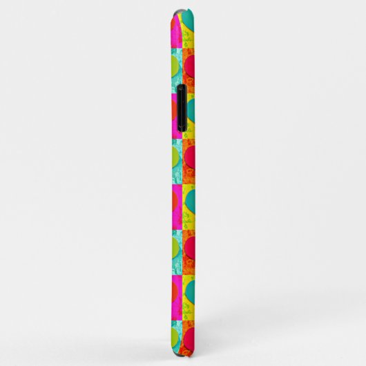 Rotes Aquamarin Türkisblau-Zitronenmuster Case-Mate iPhone Hülle (Hinten/Rechts)