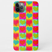 Rotes Aquamarin Türkisblau-Zitronenmuster iPhone Hülle (Rückseite)