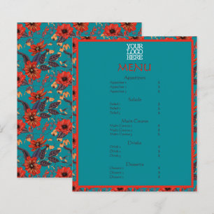 Rotes Aquamarines Blumenrestaurant