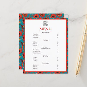 Rotes Aquamarines Blumenrestaurant