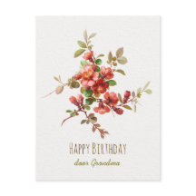 Rotes Aquarell Blume Glückwunsch Geburtstag lieber