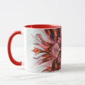 Rotes Aquarell-Blumenmandala Tasse (Links)