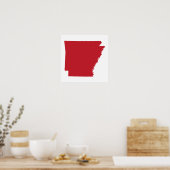 Rotes Arkansas Poster (Küche)