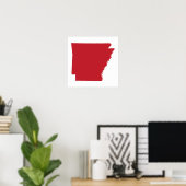 Rotes Arkansas Poster (Heimbüro)