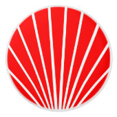 Rotes Art Deco Design Keramikknauf (Vorderseite)