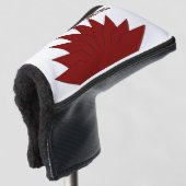 Rotes Art Deco-Kronendesign Golf Headcover (3/4 Vorderseite)