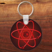 Rotes Atom Schlüsselanhänger (Vorderseite)