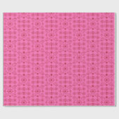 Rotes auf rosa Motiv Geschenkpapier (Flach)