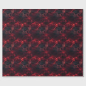 Rotes auf schwarzem Abstrakt  Geschenkpapier (Flach)