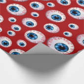 Rotes Augapfelmuster Geschenkpapier (Ecke)