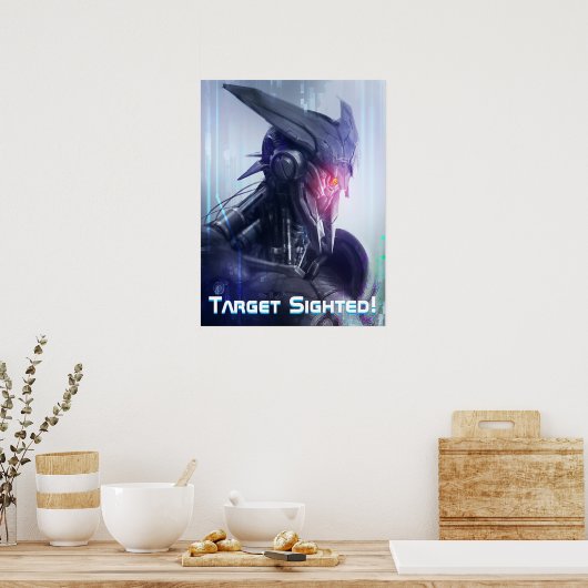 Rotes Auge: Bedrohung durch das Sci-Fi Dystopian A Poster (Küche)