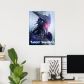 Rotes Auge: Bedrohung durch das Sci-Fi Dystopian A Poster (Heimbüro)